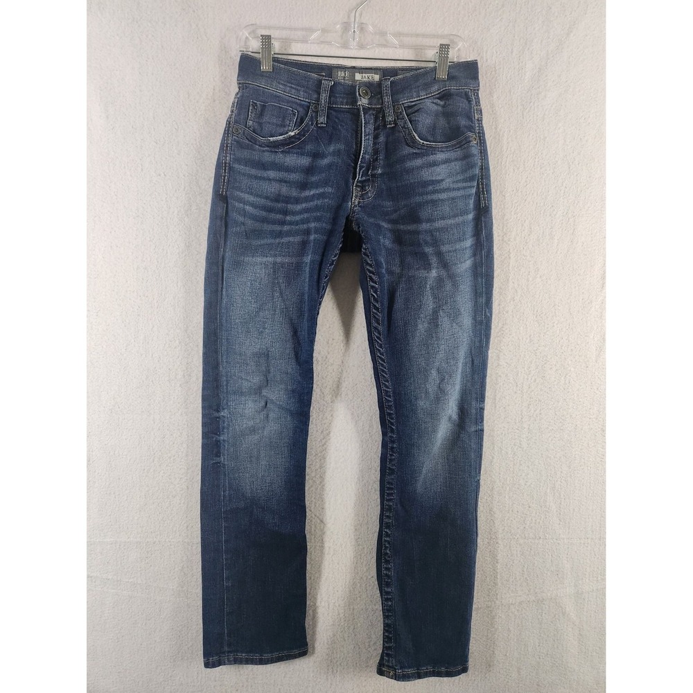 BKE Jake Straight Leg Denim Jeans 28 S‎ Blue Cotton Blend